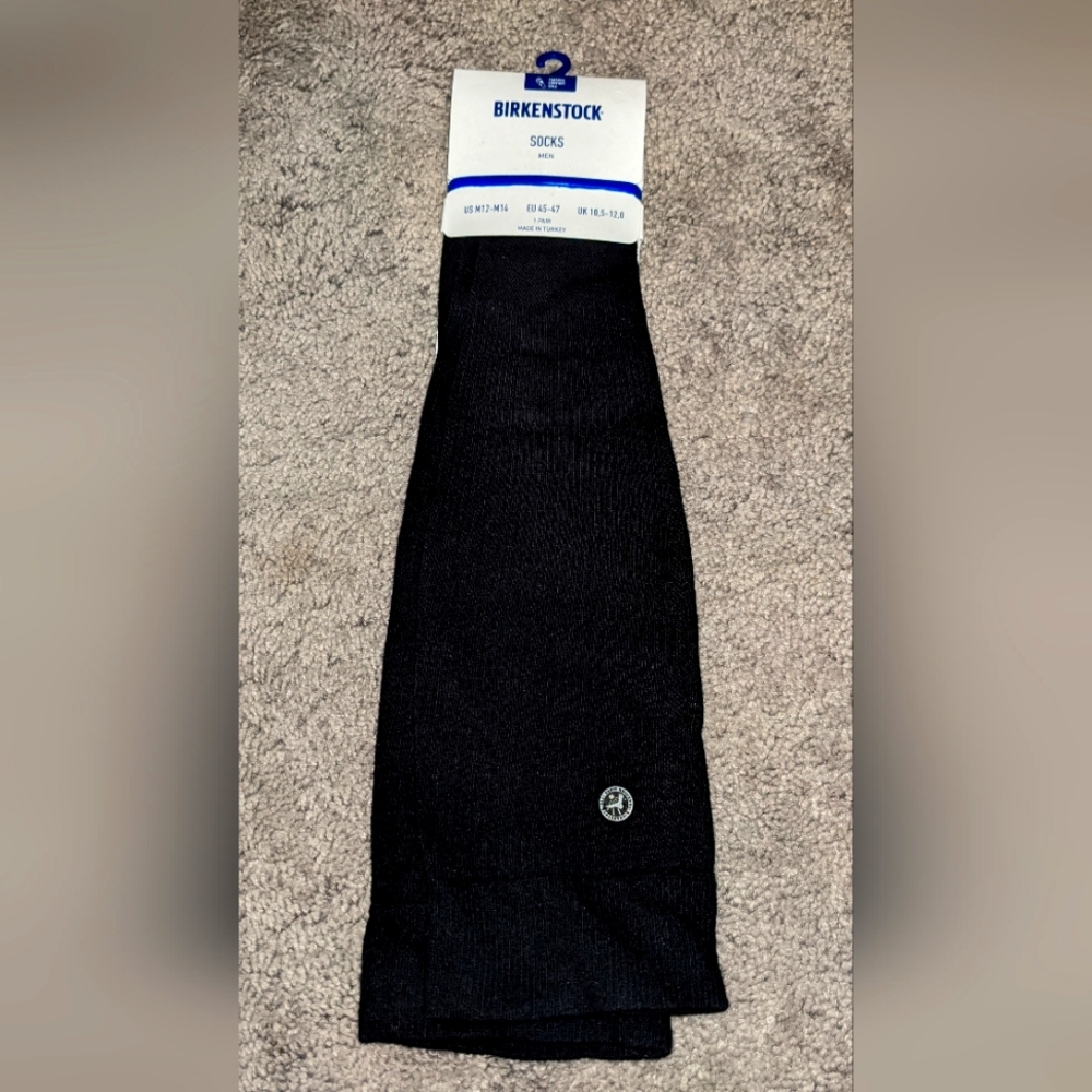 Birkenstock Men's Tall Black Comfort Socks
